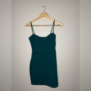Emerald green bodycon dress, size M
